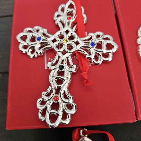 Set Of 6 Lenox Silverplated Ornaments - Picture 2 of 9